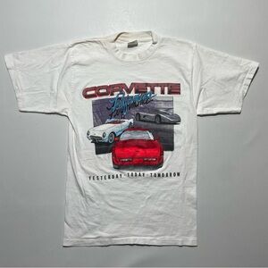 Corvette Chevrolet vintage 80s/90s Performance White T-Shirt single stitch